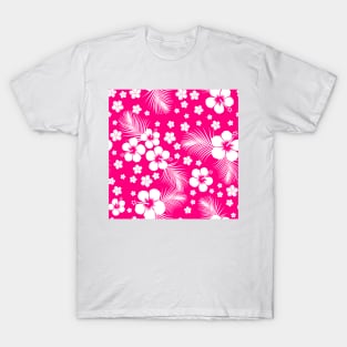 Hawaiian Hibiscus Hot Pink T-Shirt